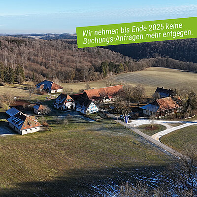Ein traumhafter Blick von oben auf den St. Georgenhof