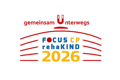 Logo des Rehakindkongress 2026 in rot, gelb und blau