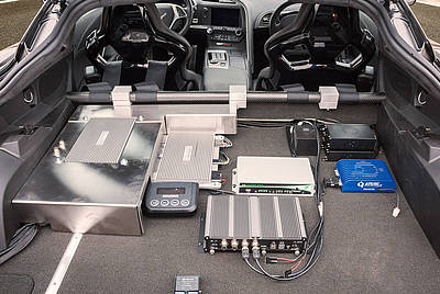 Teilautonomes Fahren mit Paravan Projekt SAM-Car Corvette ZR06 Cockpit