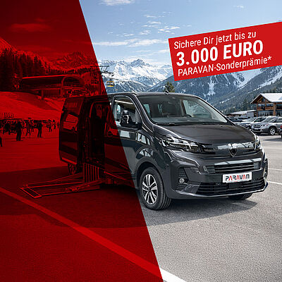 Teaser Bild für unsere Peugeot Traveller Aktion mit schwarzem Traveller