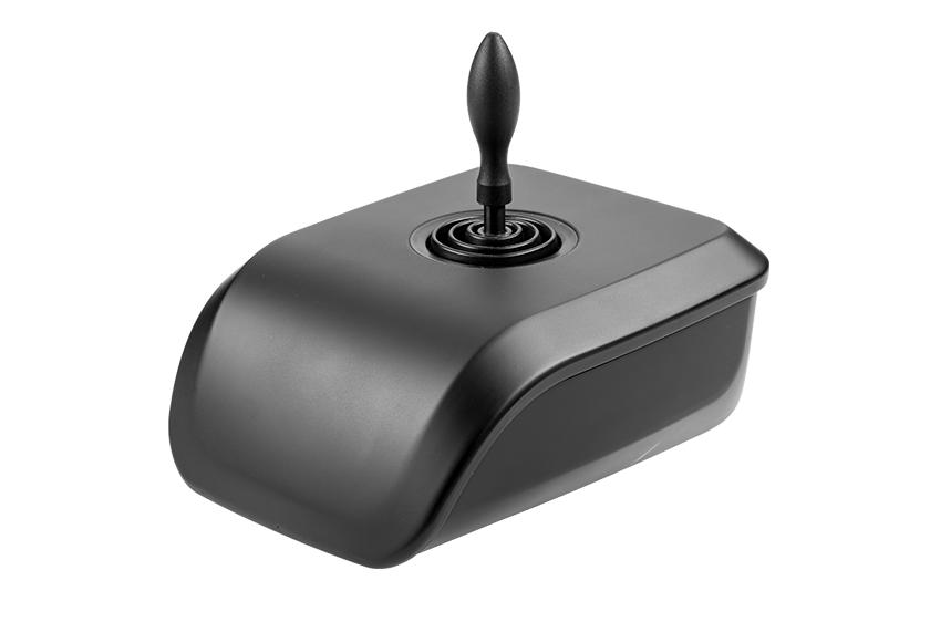 Ein schwarzer 4-Wege-Joystick.